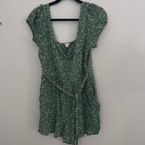 Green Floral Romper - Size Large - American Eagle